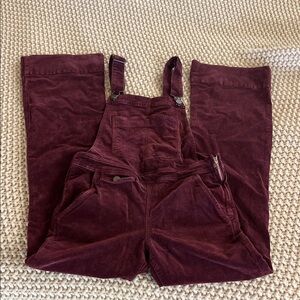 Dear John Maroon Corduroy Jumpsuit